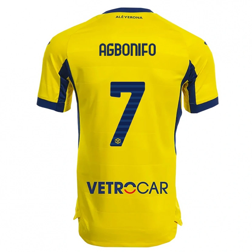 Danxen Män Richi Agbonifo #7 Gul Marinblå Bortatröja Matchtröjor 2025/26 Tröjor T-Tröja