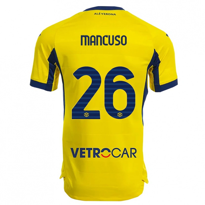 Danxen Män Giulia Mancuso #26 Gul Marinblå Bortatröja Matchtröjor 2025/26 Tröjor T-Tröja