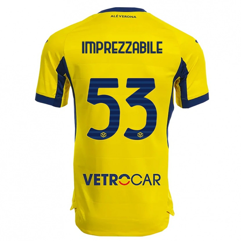 Danxen Män Francesca Imprezzabile #53 Gul Marinblå Bortatröja Matchtröjor 2025/26 Tröjor T-Tröja