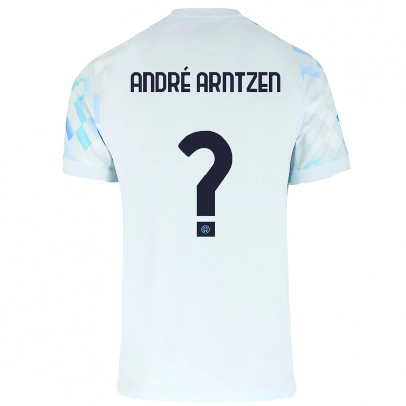 Danxen Män Matheo André Arntzen #0 Vit Blå Bortatröja Matchtröjor 2025/26 Tröjor T-Tröja