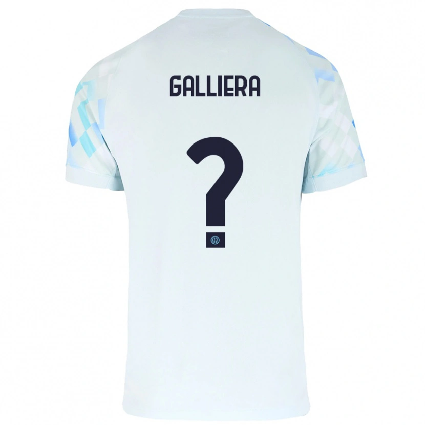 Danxen Män Carlo Galliera #0 Vit Blå Bortatröja Matchtröjor 2025/26 Tröjor T-Tröja