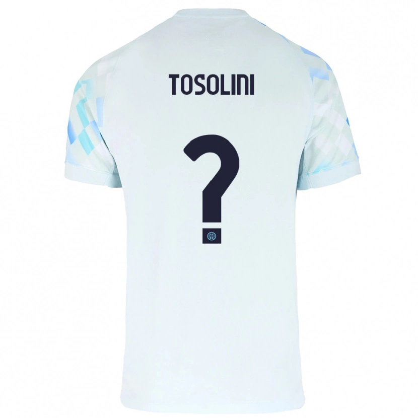 Danxen Män Nicolas Tosolini #0 Vit Blå Bortatröja Matchtröjor 2025/26 Tröjor T-Tröja