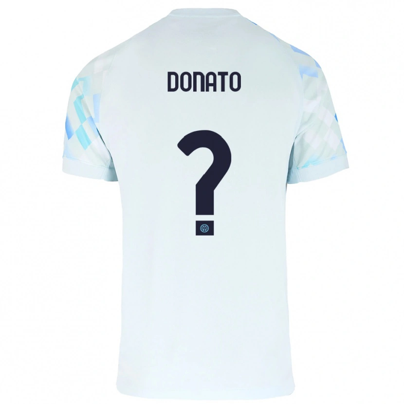 Danxen Män Andrea Donato #0 Vit Blå Bortatröja Matchtröjor 2025/26 Tröjor T-Tröja