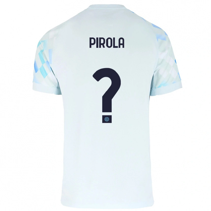 Danxen Män Samuele Pirola #0 Vit Blå Bortatröja Matchtröjor 2025/26 Tröjor T-Tröja