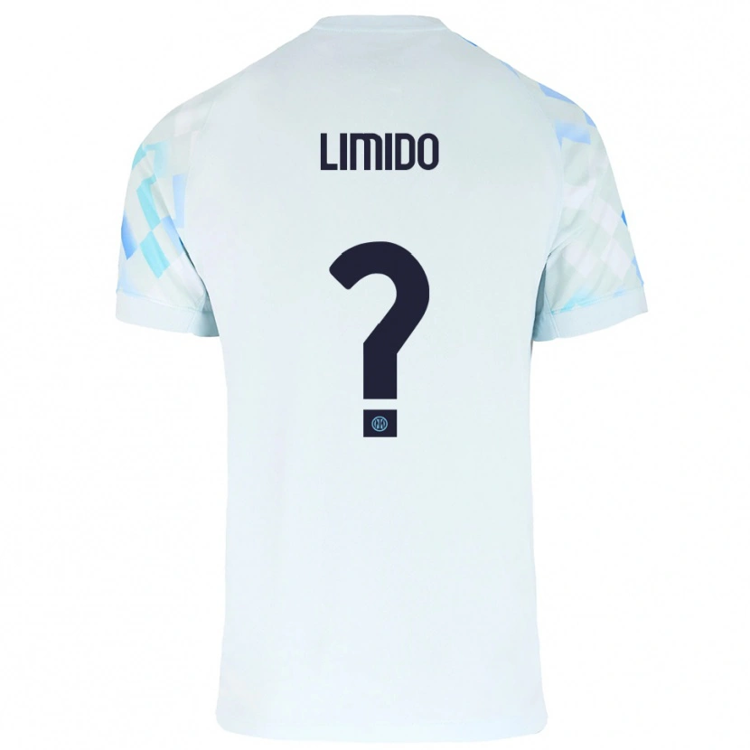 Danxen Män Federico Limido #0 Vit Blå Bortatröja Matchtröjor 2025/26 Tröjor T-Tröja