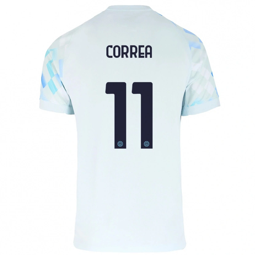Danxen Män Joaquin Correa #11 Vit Blå Bortatröja Matchtröjor 2025/26 Tröjor T-Tröja