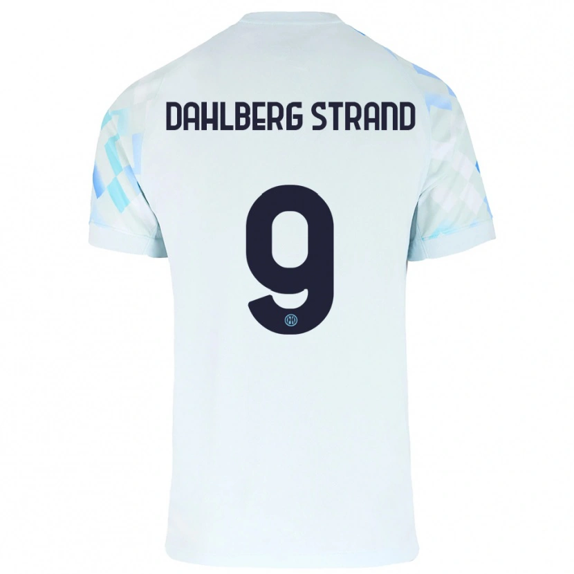 Danxen Män Jonas Dahlberg Strand #9 Vit Blå Bortatröja Matchtröjor 2025/26 Tröjor T-Tröja