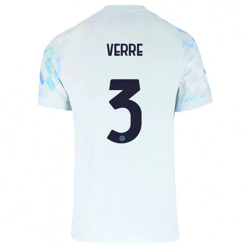 Danxen Män Manuel Verre #3 Vit Blå Bortatröja Matchtröjor 2025/26 Tröjor T-Tröja