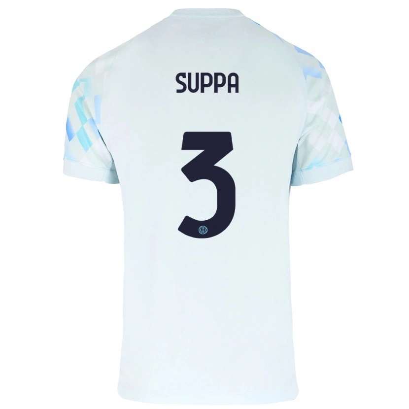 Danxen Män Simone Suppa #3 Vit Blå Bortatröja Matchtröjor 2025/26 Tröjor T-Tröja