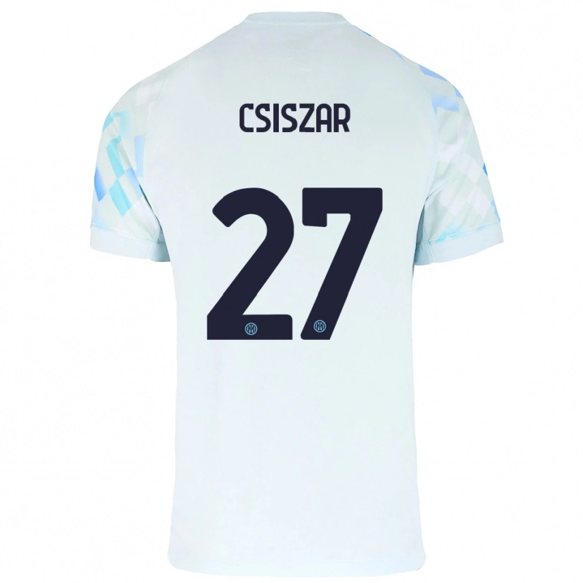 Danxen Män Henrietta Csiszar #27 Vit Blå Bortatröja Matchtröjor 2025/26 Tröjor T-Tröja