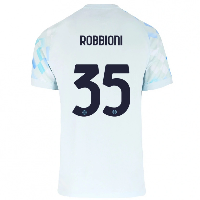 Danxen Män Matilde Robbioni #35 Vit Blå Bortatröja Matchtröjor 2025/26 Tröjor T-Tröja