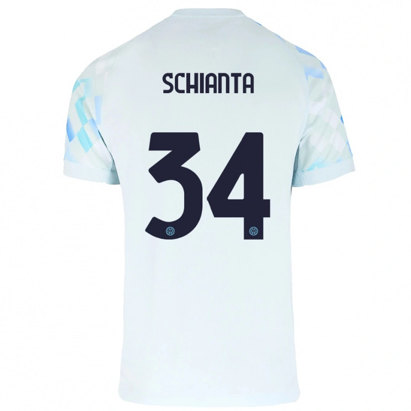 Danxen Män Valentina Schianta #34 Vit Blå Bortatröja Matchtröjor 2025/26 Tröjor T-Tröja