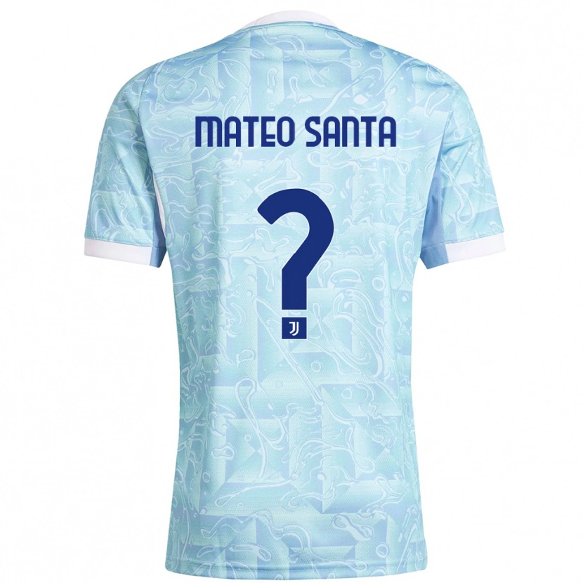 Danxen Män Mateo Santa Maria #0 Himmelsblå Gul Bortatröja Matchtröjor 2025/26 Tröjor T-Tröja
