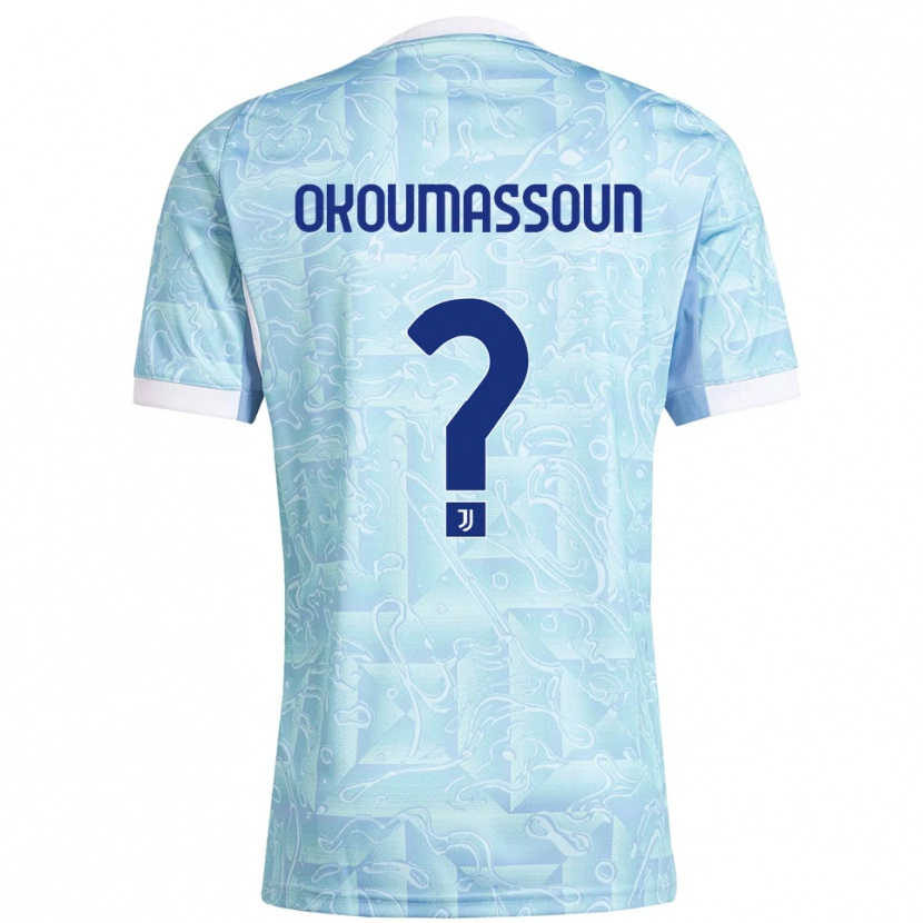 Danxen Män Ismaele Okoumassoun #0 Himmelsblå Gul Bortatröja Matchtröjor 2025/26 Tröjor T-Tröja