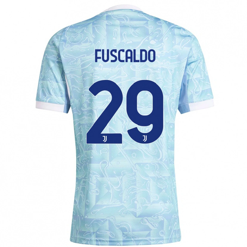 Danxen Män Matteo Fuscaldo #29 Himmelsblå Gul Bortatröja Matchtröjor 2025/26 Tröjor T-Tröja