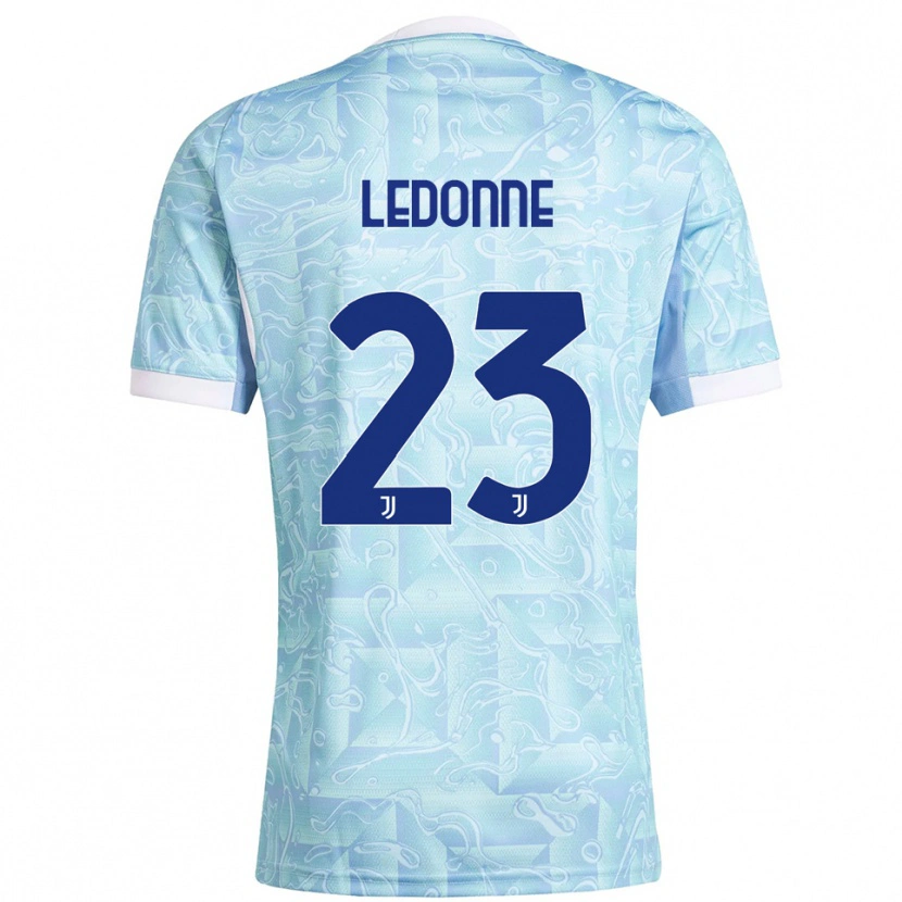 Danxen Män Nicolo Ledonne #23 Himmelsblå Gul Bortatröja Matchtröjor 2025/26 Tröjor T-Tröja