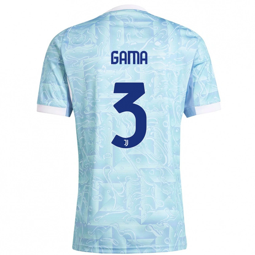Danxen Män Sara Gama #3 Himmelsblå Gul Bortatröja Matchtröjor 2025/26 Tröjor T-Tröja