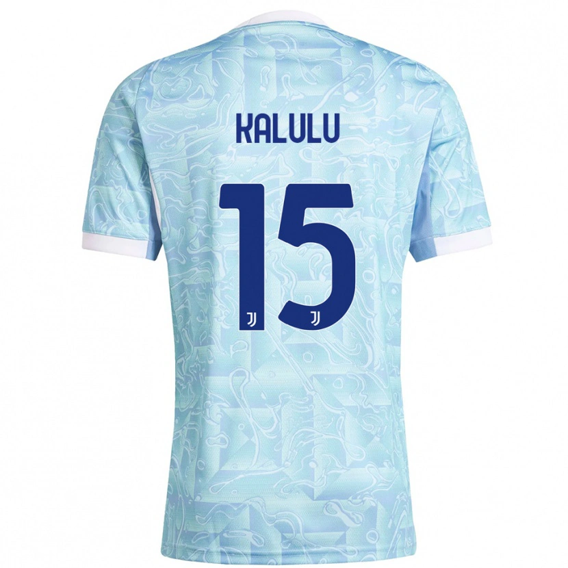 Danxen Män Pierre Kalulu #15 Himmelsblå Gul Bortatröja Matchtröjor 2025/26 Tröjor T-Tröja