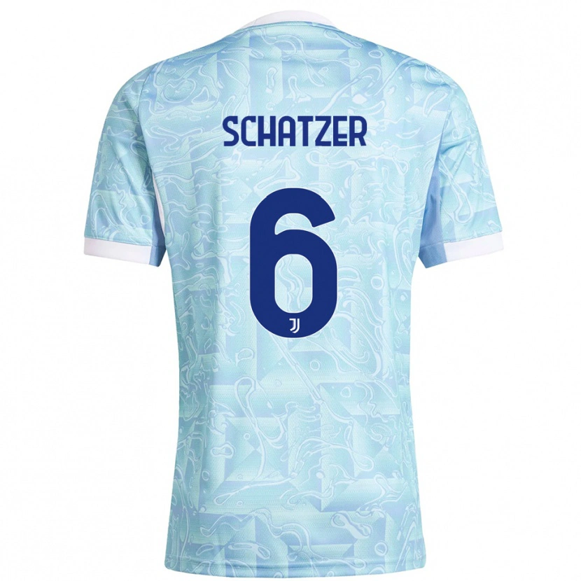 Danxen Män Eva Schatzer #6 Himmelsblå Gul Bortatröja Matchtröjor 2025/26 Tröjor T-Tröja