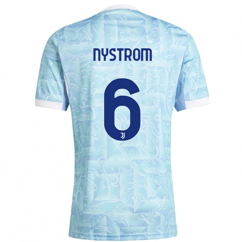 Danxen Män Paulina Nyström #6 Himmelsblå Gul Bortatröja Matchtröjor 2025/26 Tröjor T-Tröja