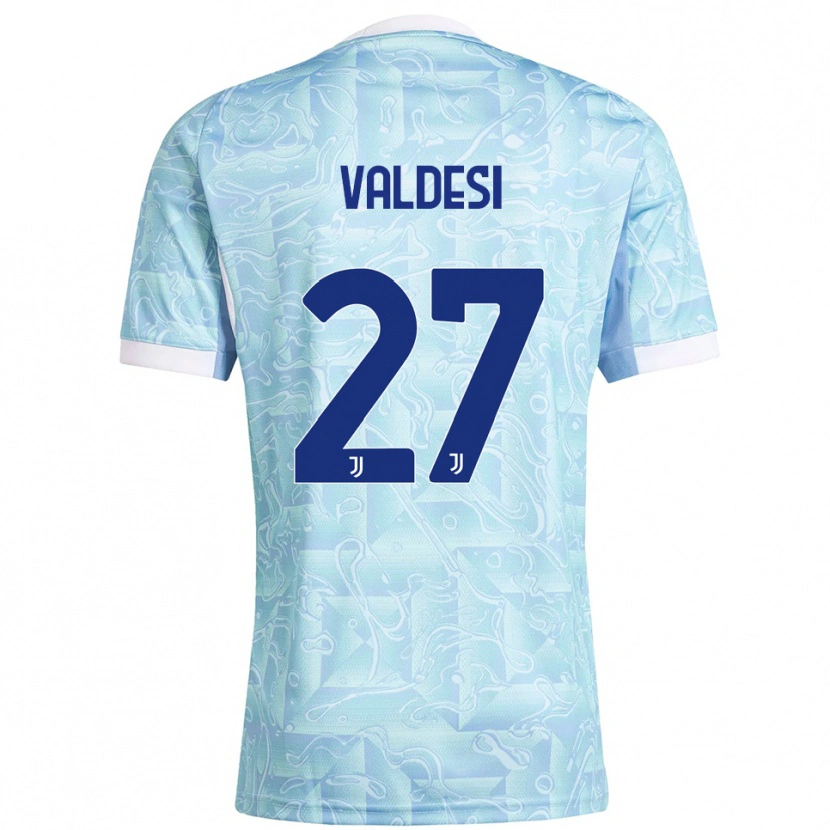 Danxen Män Andrea Valdesi #27 Himmelsblå Gul Bortatröja Matchtröjor 2025/26 Tröjor T-Tröja