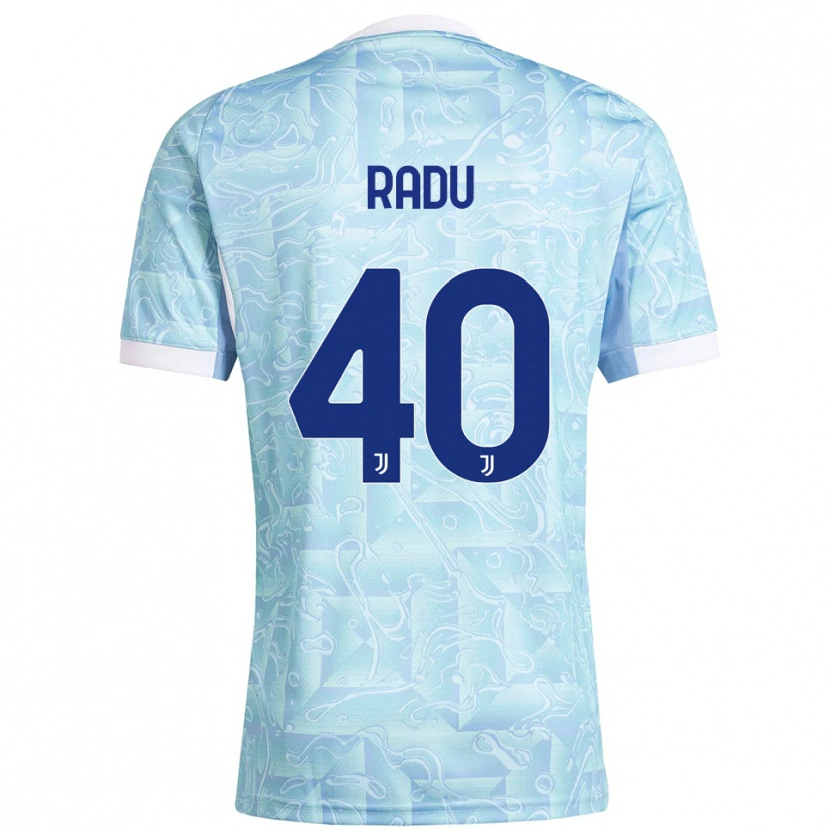 Danxen Män Riccardo Radu #40 Himmelsblå Gul Bortatröja Matchtröjor 2025/26 Tröjor T-Tröja