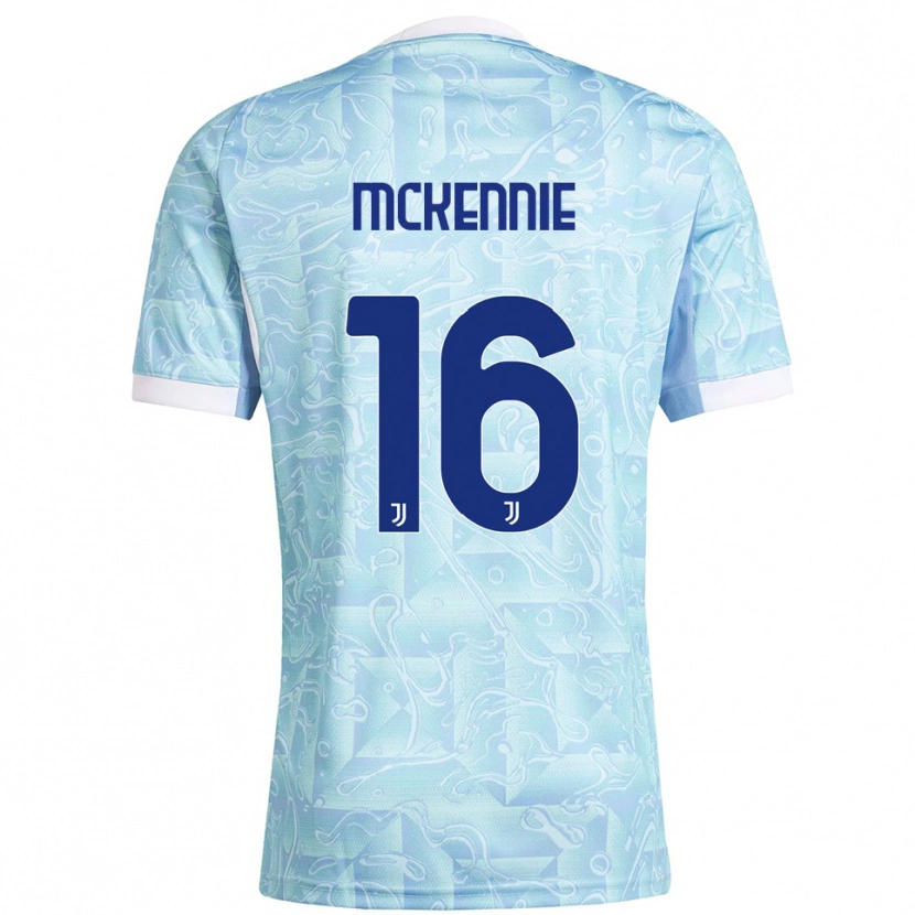 Danxen Män Weston Mckennie #16 Himmelsblå Gul Bortatröja Matchtröjor 2025/26 Tröjor T-Tröja