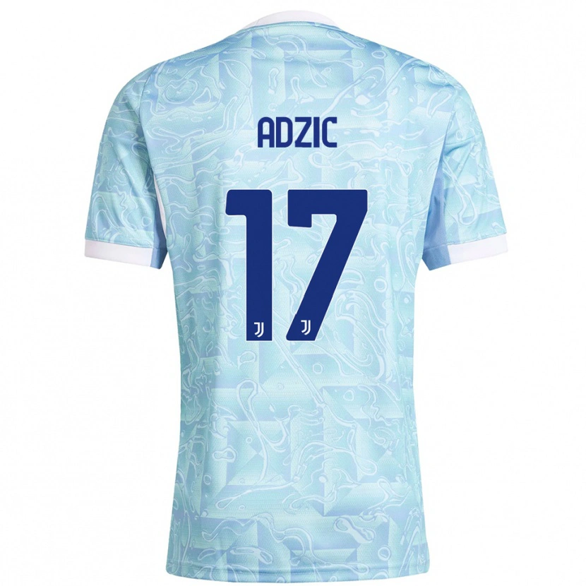Danxen Män Vasilije Adžić #17 Himmelsblå Gul Bortatröja Matchtröjor 2025/26 Tröjor T-Tröja
