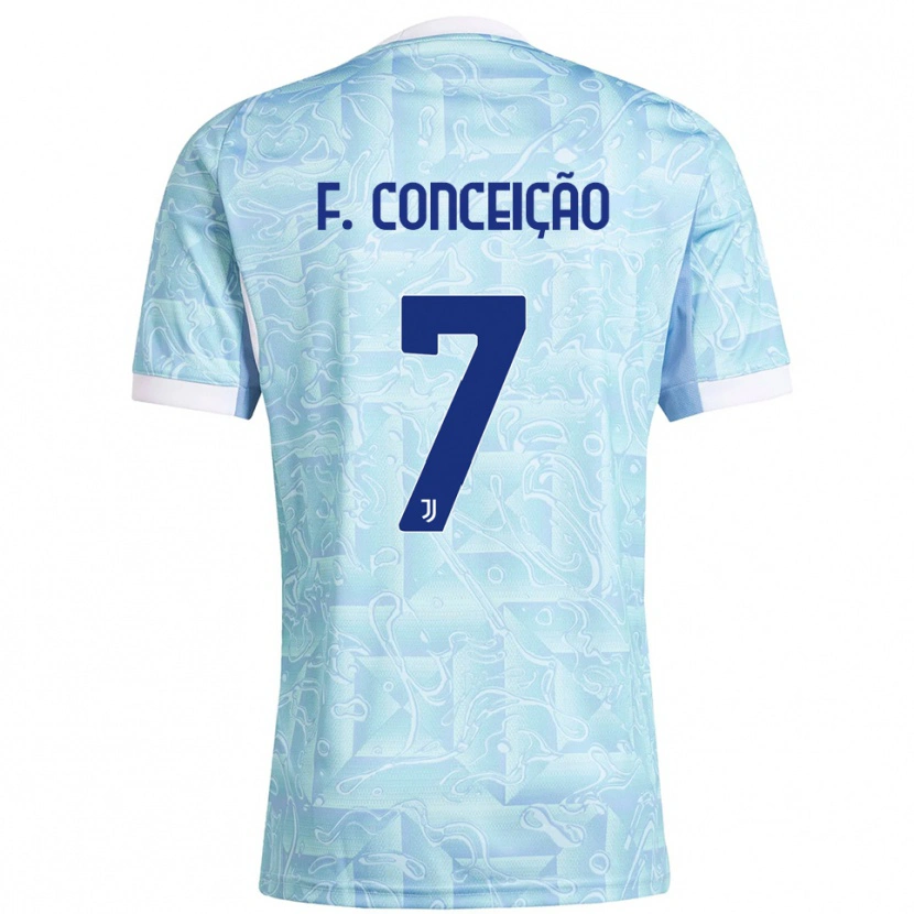 Danxen Män Francisco Conceição #7 Himmelsblå Gul Bortatröja Matchtröjor 2025/26 Tröjor T-Tröja
