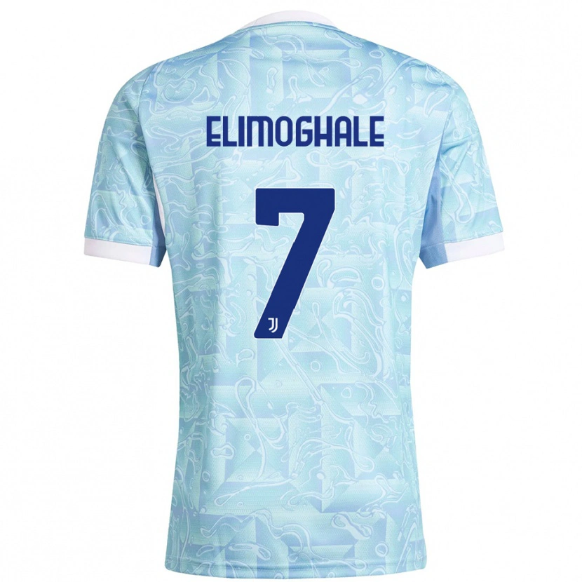Danxen Män Destiny Elimoghale #7 Himmelsblå Gul Bortatröja Matchtröjor 2025/26 Tröjor T-Tröja