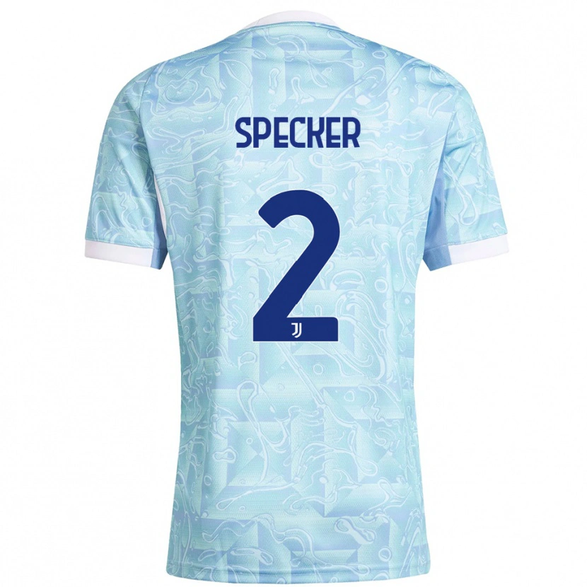 Danxen Män Stefano Specker #2 Himmelsblå Gul Bortatröja Matchtröjor 2025/26 Tröjor T-Tröja