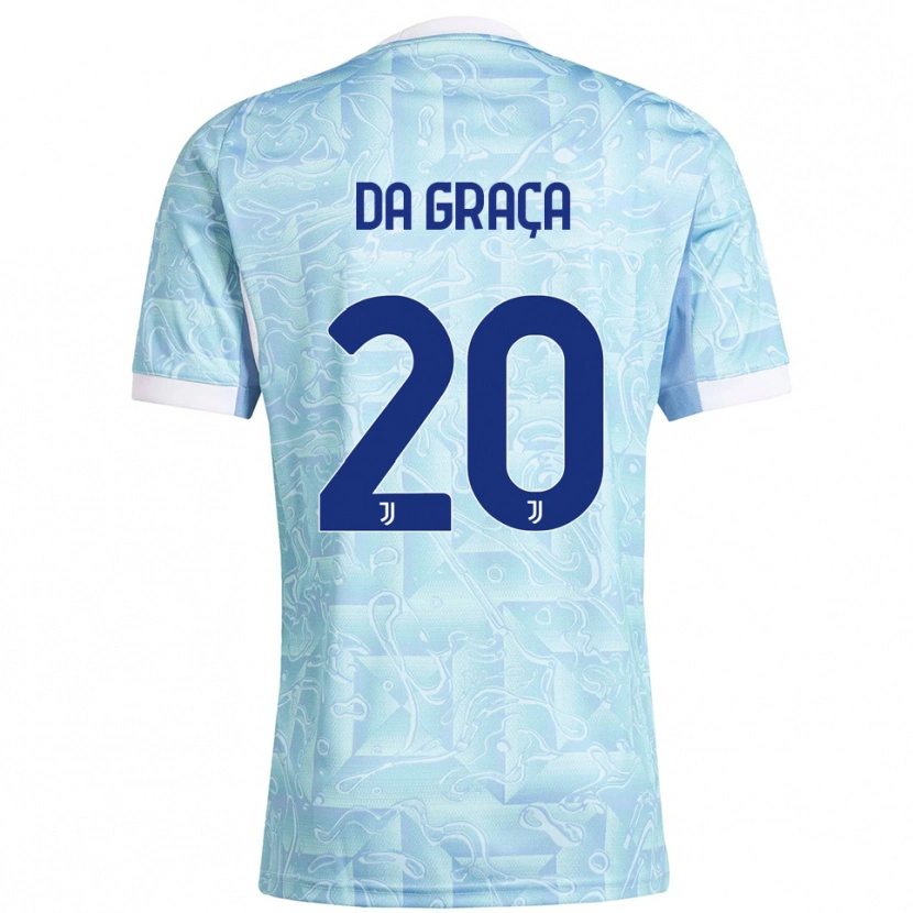Danxen Män Cosimo Da Graça #20 Himmelsblå Gul Bortatröja Matchtröjor 2025/26 Tröjor T-Tröja