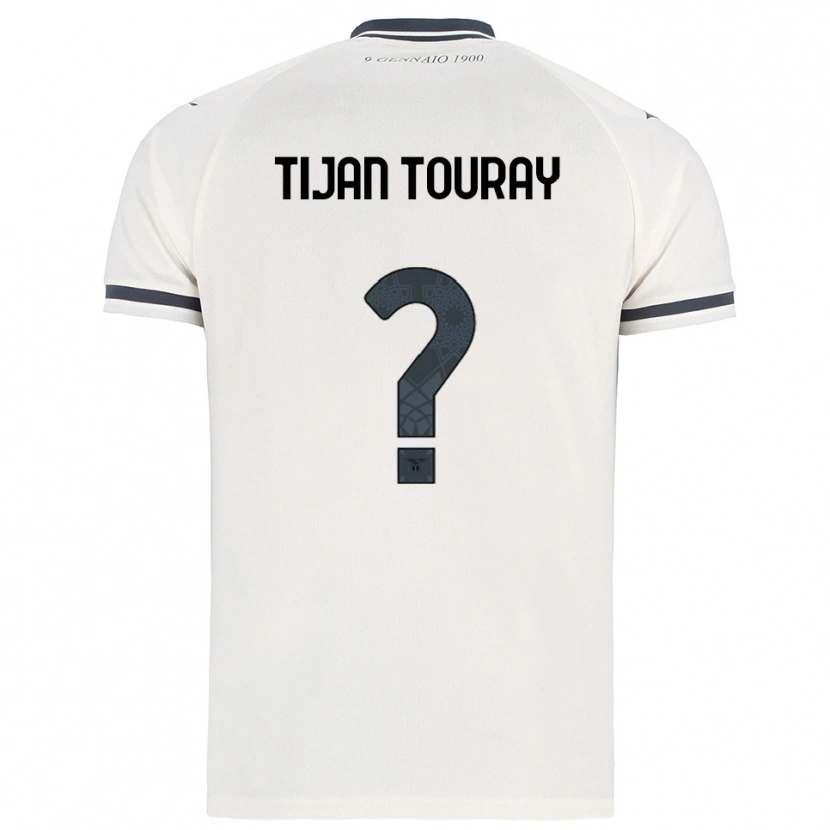 Danxen Män Sheikh Tijan Touray #0 Vit Marinblå Bortatröja Matchtröjor 2025/26 Tröjor T-Tröja