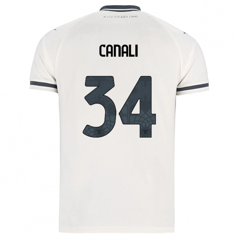 Danxen Män Giorgio Canali #34 Vit Marinblå Bortatröja Matchtröjor 2025/26 Tröjor T-Tröja