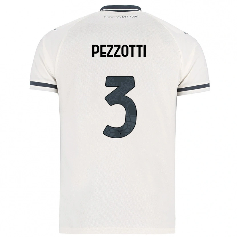 Danxen Män Arianna Pezzotti #3 Vit Marinblå Bortatröja Matchtröjor 2025/26 Tröjor T-Tröja