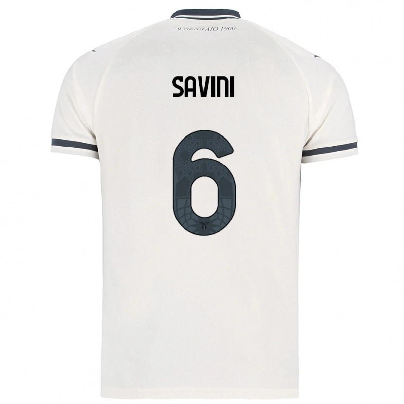 Danxen Män Federica Savini #6 Vit Marinblå Bortatröja Matchtröjor 2025/26 Tröjor T-Tröja