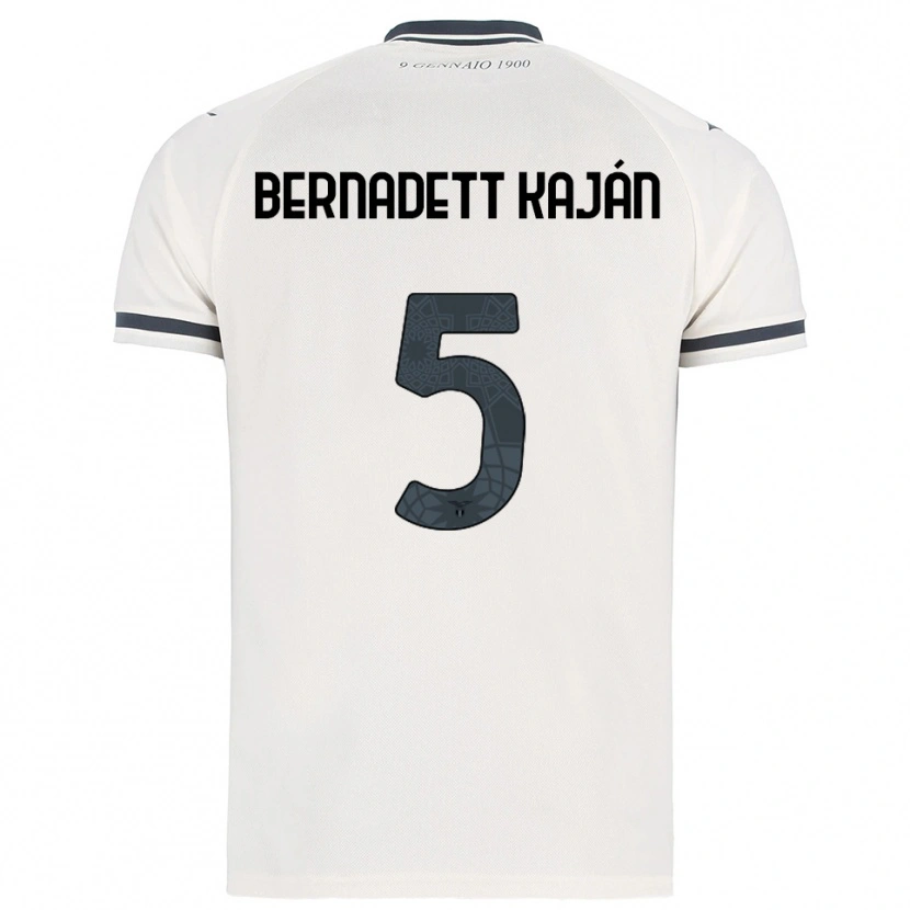 Danxen Män Zsanett Bernadett Kaján #5 Vit Marinblå Bortatröja Matchtröjor 2025/26 Tröjor T-Tröja