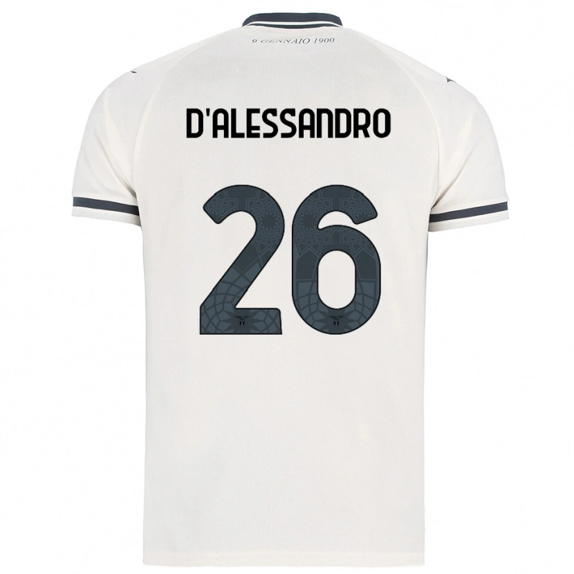 Danxen Män Mattya D'alessandro #26 Vit Marinblå Bortatröja Matchtröjor 2025/26 Tröjor T-Tröja