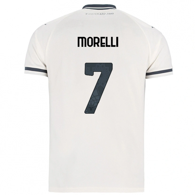 Danxen Män Matteo Morelli #7 Vit Marinblå Bortatröja Matchtröjor 2025/26 Tröjor T-Tröja