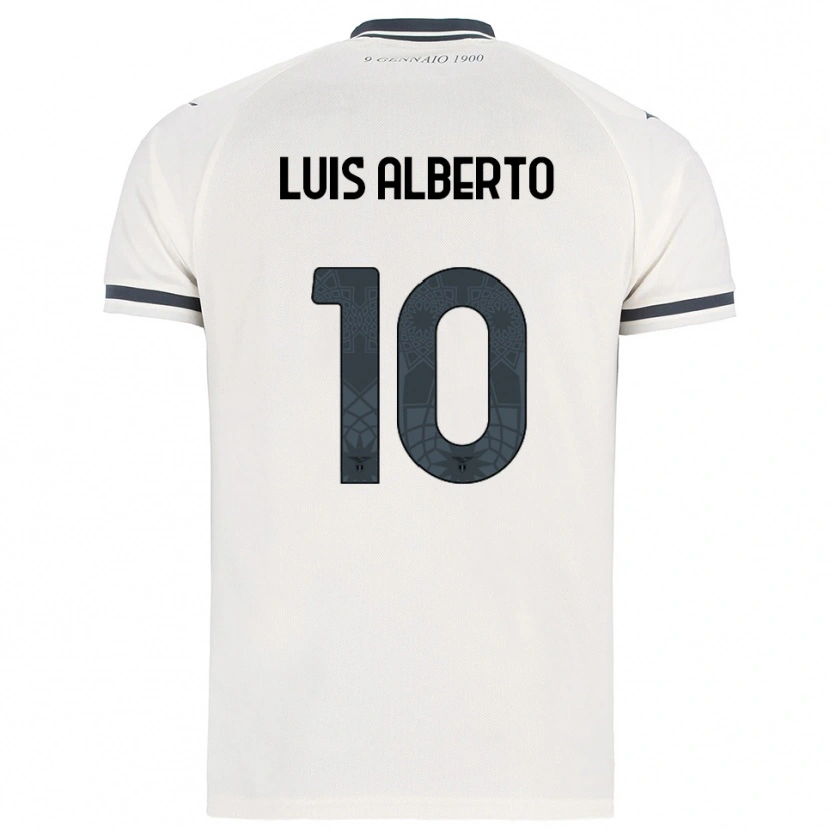 Danxen Män Luis Alberto #10 Vit Marinblå Bortatröja Matchtröjor 2025/26 Tröjor T-Tröja