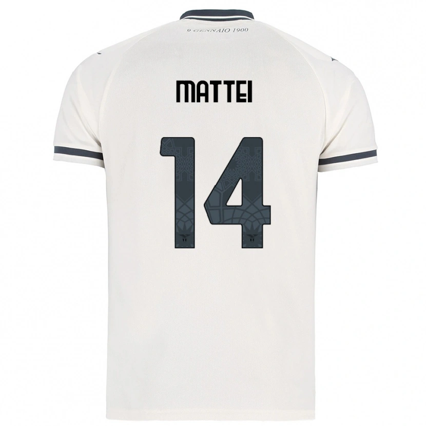 Danxen Män Sarah Mattei #14 Vit Marinblå Bortatröja Matchtröjor 2025/26 Tröjor T-Tröja