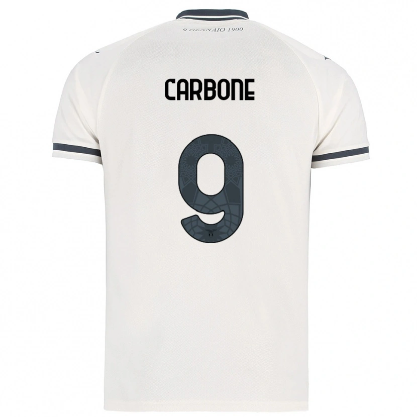 Danxen Män Giovanni Carbone #9 Vit Marinblå Bortatröja Matchtröjor 2025/26 Tröjor T-Tröja
