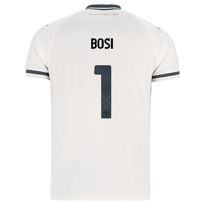 Danxen Män Gioele Bosi #1 Vit Marinblå Bortatröja Matchtröjor 2025/26 Tröjor T-Tröja