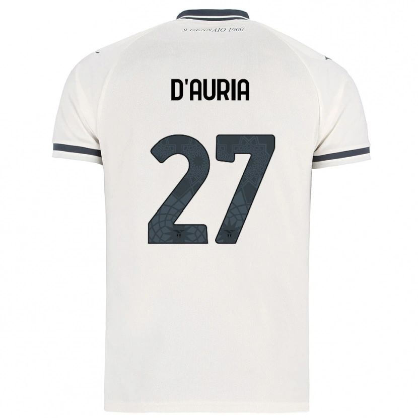 Danxen Män Federica D'auria #27 Vit Marinblå Bortatröja Matchtröjor 2025/26 Tröjor T-Tröja