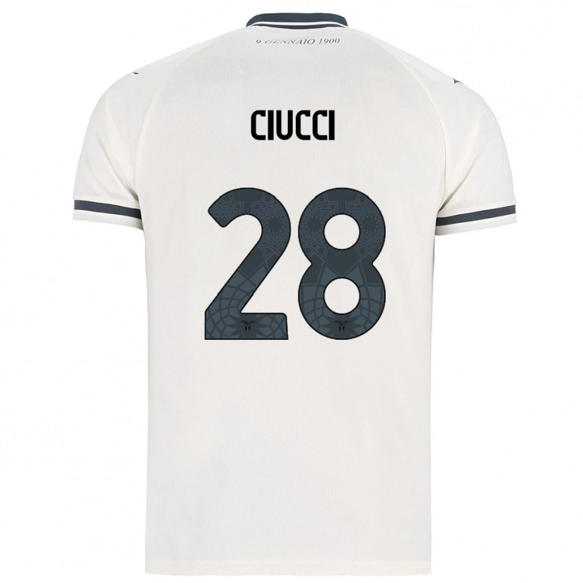 Danxen Män Federico Ciucci #28 Vit Marinblå Bortatröja Matchtröjor 2025/26 Tröjor T-Tröja