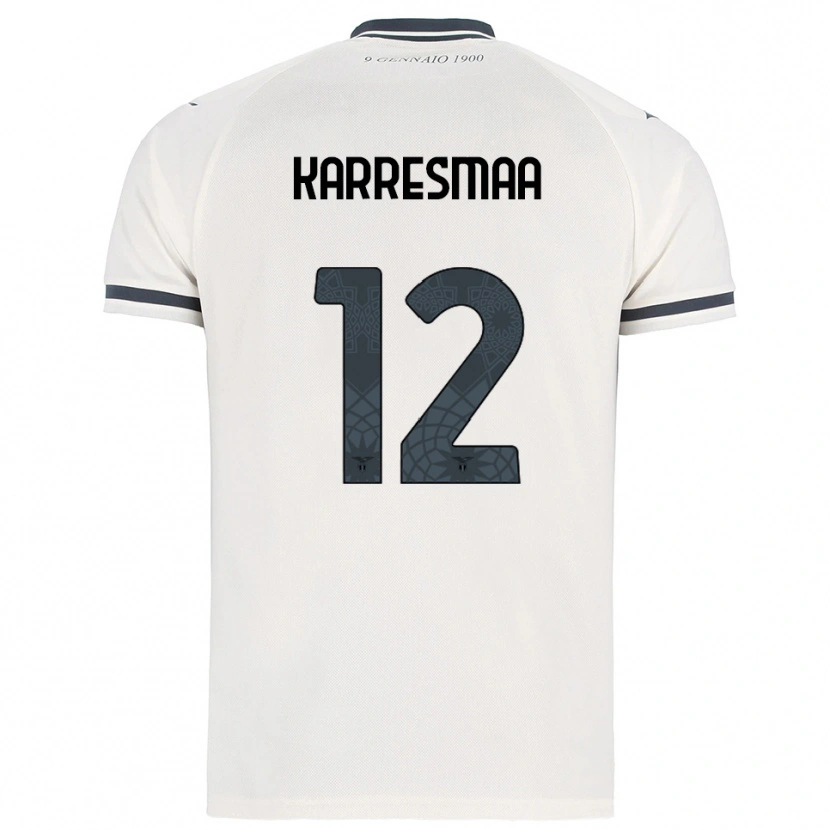 Danxen Män Kerttu Karresmaa #12 Vit Marinblå Bortatröja Matchtröjor 2025/26 Tröjor T-Tröja