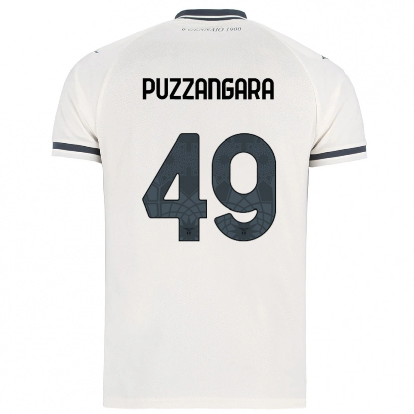 Danxen Män Angelo Antonio Puzzangara #49 Vit Marinblå Bortatröja Matchtröjor 2025/26 Tröjor T-Tröja