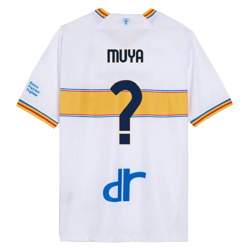 Danxen Män Mattia Muya #0 Vit Gul Bortatröja Matchtröjor 2025/26 Tröjor T-Tröja