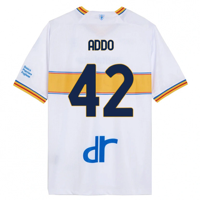 Danxen Män Vernon Addo #42 Vit Gul Bortatröja Matchtröjor 2025/26 Tröjor T-Tröja
