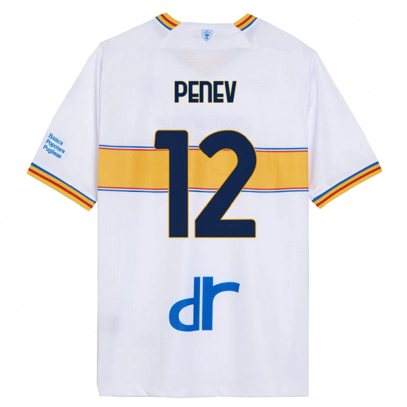 Danxen Män Plamen Penev #12 Vit Gul Bortatröja Matchtröjor 2025/26 Tröjor T-Tröja